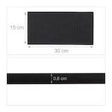 thumbnail of Relaxdays Barmatte 2er Set, mit Noppen, 30 x 15 cm, Abtropfmatte aus PVC, Geschirr trocknen, für Bar und Spüle, schwarz