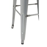 thumbnail of Bolero Bistro-Hohehocker mit Holzsitzauflage aus verzinktem Stahl (4 Stück)