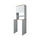 thumbnail of Dmora 2-türiger MehrzweckschrankDgarofal, Multifunktionale Möbel, Schuhschrank, Besenschrank, 65x60h184 cm, Weiß und Walnuss