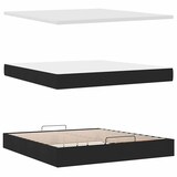 thumbnail of vidaXL Ottoman-Bett mit Matratze & LEDs Schwarz 160x200 cm Stoff