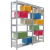 thumbnail of PROREGAL Pendelhefter-Regal FALKE Stecksystem | Grundregal | HxBxT 232x100x35cm | 7 Ebenen | Pendelsystem Elba/Leitz | Verzinkt