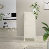thumbnail of ML-Design Aktenschrank aus Stahl, Creme, 40×101,5×40 cm, Büroschrank mit 2 Türen und verstellbaren Böden