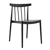 thumbnail of Set van 4 zwarte kunststof terrasstoelen