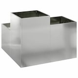 thumbnail of vidaXL Gartenblumentopf Silber 100 x 100 x 60 cm Verzinkter Stahl