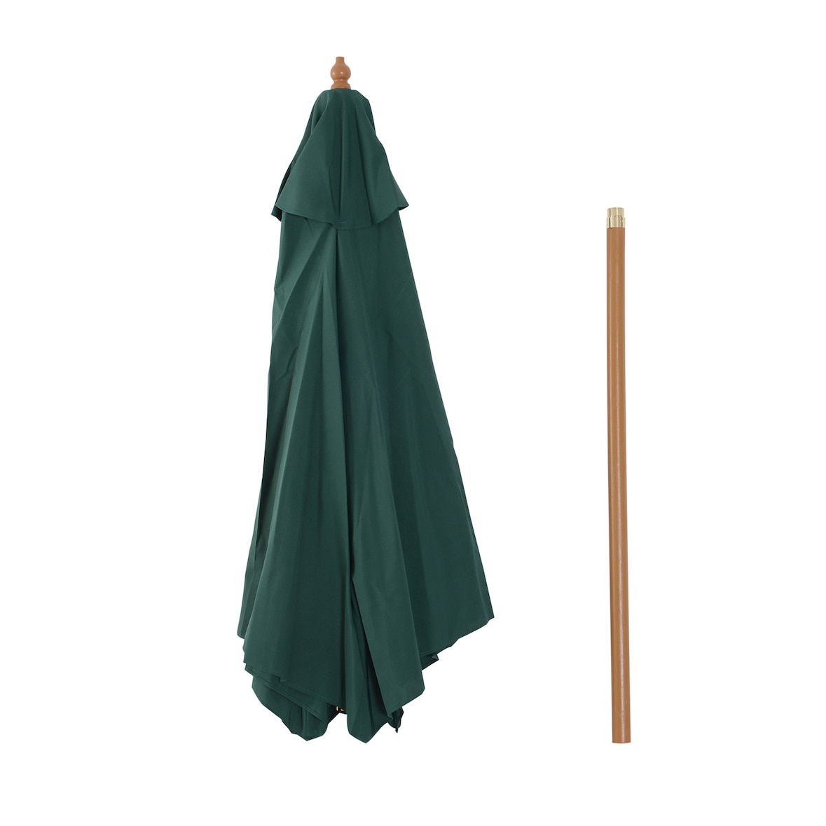 Outsunny Ombrellone da Giardino e Terrazza in Legno Poliestere Verde