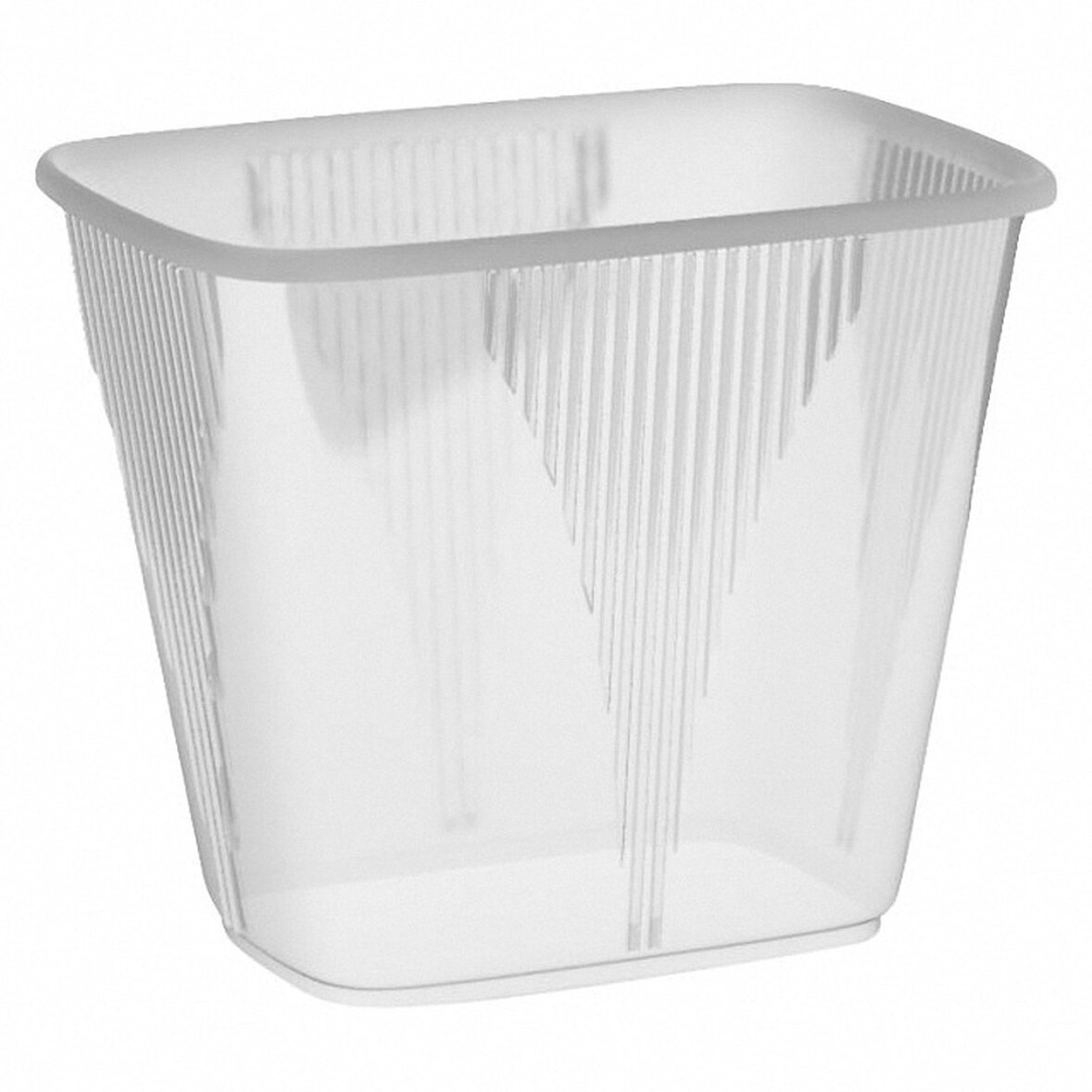 100x Rechteckbecher klar 500 ml (PP)