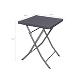 thumbnail of aro Inklapbare buitentafel Bistro, staal/kunststof, rotanlook, grijs