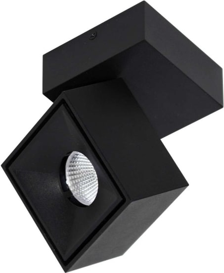 Mini Rubyc Tricolore 7 W schwarze quadratische verstellbare LED-Wandleuchte