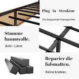 thumbnail of Multifunktionales Bett 160x200 PU-Bettgestell mit abnehmbarem Baldachin, Lattenrost inklusive, stabiles Design, modernes Schlafzimmer, Braun