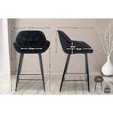 thumbnail of Barhocker Gibson Samt Sitzhöhe 76 cm schwarz