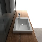 thumbnail of Alpenberger Keramik Waschbecken Wandmontage oder Aufsatz Sanitärkeramik I Waschtisch weiß