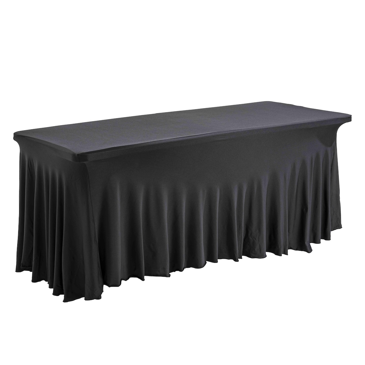 Mantel para mesa de cocktail, recepción, 180 cm negro - Oviala