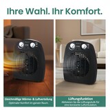 thumbnail of Emerio Ventilator Kachel - 25 m² - 2 Temperatuur instellingen - Ventilatorfunctie - Regelbare thermostaat - Omvalbeveiliging - FH-106737.2 Zwart