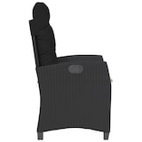 thumbnail of vidaXL Tuinstoelen 2 st verstelbaar met kussens poly rattan zwart