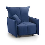 thumbnail of Dmora Divano Letto Almerinda, Divano singolo, 100% Made in Italy, Poltrona soggiorno con apertura a carrello, in tessuto imbottito, Cm 110x90h85, Blu