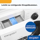 thumbnail of Exquisit Waschmaschine 6kg, Energieeffizienzklasse A, max. 1000 U/min, ECO 40-60, Höhenverstellbare Füße, 16 Waschprogramme, WA56110-020A weiss