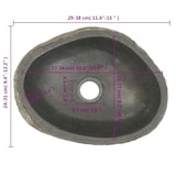 thumbnail of vidaXL Wastafel ovaal (29-38)x(24-31) cm riviersteen