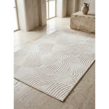 thumbnail of Teppich Kurzflor 3D-Effekt Modern Waschbar Strapazierfähig Esszimmer Flur OEKO-TEX Creme 240x340 cm Gekettelt – ILLER von Kadima Design