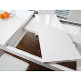 thumbnail of SalesFever uitschuifbare eettafel 180 x 90 cm | Hoogglans lak | MDF hout | B 180/260 x D 90 x H 75 cm | Wit