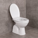 thumbnail of Belvit Dusch WC mit Bidet Funktion – Standtoilette aus Sanitärkeramik mit Taharet, senkrechtem Bodenabgang, Hygienedusche und Softclose WC-Deckel