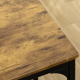 thumbnail of Bartisch Set 110x50x90 cm mit 4 Barhockern Industrystil Braun+Schwarz, platzsparend mit Fußstütze, Metallgestell und MDF Tischplatte