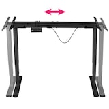 thumbnail of tectake Supporto per tavolo regolabile in altezza Twain 110-168 x 60 x 60-125 cm - nero - 404314