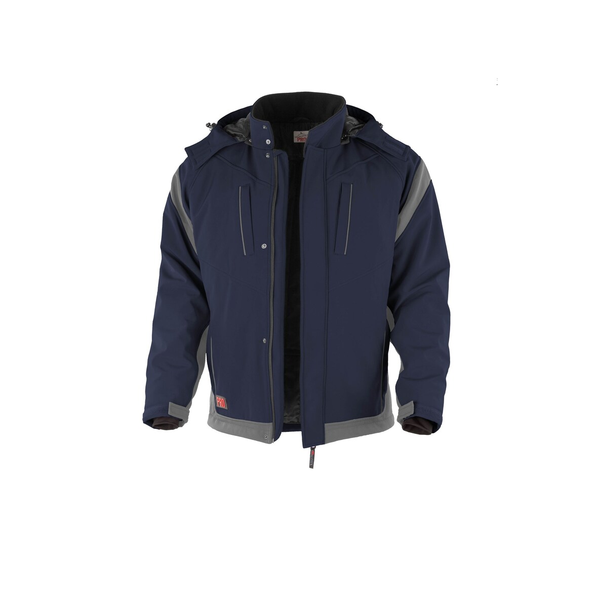 Qualitex Arbeitsjacke 'PRO'' in marine/grau, Größe: L - wetterfeste Winterjacke - Softshelljacke