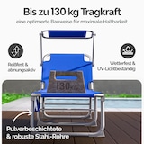 thumbnail of CASARIA® 2er Set Sonnenliege mit Dach Klappbar Gartenliege Wetterfest Liege Blau
