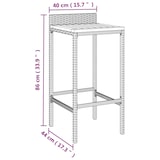 thumbnail of vidaXL 5-tlg. Gartenbar-Set Grau Poly Rattan & Massivholz Akazie