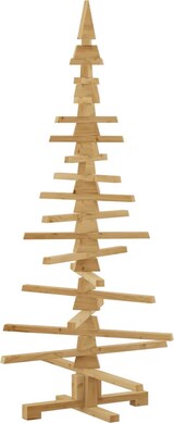 thumbnail of vidaXL Holz Weihnachtsbaum mit Ständer Braun 150 cm Massivholz Kiefer