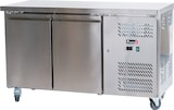 thumbnail of Romux® Tiefkühltisch mit 2 Türen 136x60 cm mit Luftkühlung | Theken Gefriertische aus Edelstahl mit Kapazität 228 L und Leistung 750 W