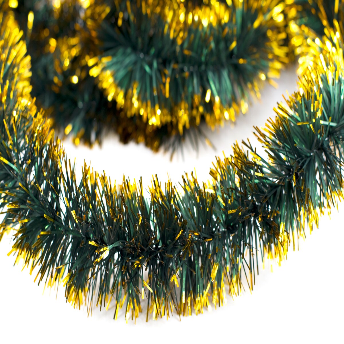 Creativery 3m Weihnachtsgirlande 5cm Lamettagirlande Weihnachtsbaumgirlande Dekogirlande Weihnachten Christbaumgirlande Lametta Girlande Dunkelgrün 