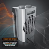 thumbnail of Brandson Keramikheizgerät, Heizlüfter mit Temperaturregelung, 1500W, 2 Leistungsstufen, Überhitzungsschutz, Thermosicherung, Umkippschutz, Silber