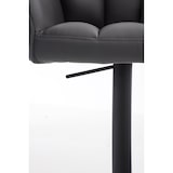 thumbnail of Banco de bar Damaso com revestimento em imitação de pele cinza/preto