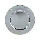 thumbnail of Dekoteller 33cm Kunststoff glänzend - Silber metallic