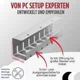 thumbnail of Albatros Kabelkanal Set A Silber – Kabelmanagement aus pulverbeschichtetem Stahl für Schreibtische