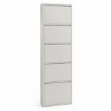 thumbnail of Scarpiera Slim In Metallo 5 Ante A Ribalta Ultra Sottile Salvaspazio Mobile Portascarpe Moderno Ingresso Camera Corridoio 172 x 50 x 15 Cm Grigio