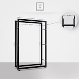 thumbnail of DELUKE® Kaminholzregal innen Metall SATLO für Feuerholz Brennholzregal innen Kaminholzständer Kaminholzhalter FeuerholzregalSchwarz, 25x80x125cm