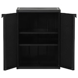 thumbnail of vidaXL Gartenschrank Schwarz 65x45x88 cm PP Rattan-Optik