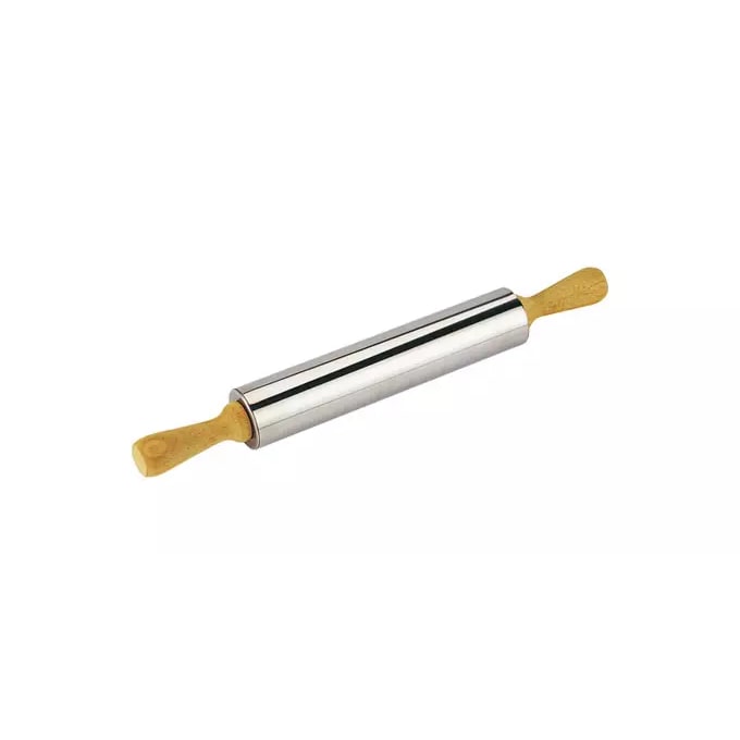 Rolo Massa Aço Inox Delícia,25Cm,Ø 5Cm