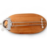 thumbnail of Jamonero giratorio con cuchillo jamonero monoblock en acero inoxidable (2 piezas) Bamboonatur