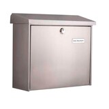 thumbnail of PROREGAL Extra tiefer Briefkasten Comfort aus verzinkem Edelstahl | 19,1 Liter, HxBxT 34x38x14,8cm | Einwurföffnung 33,2x3,2cm | Silber