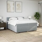 thumbnail of vidaXL Boxspringbett mit Matratze Hellgrau 200x200 cm Stoff