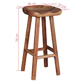 thumbnail of Tabourets De Bar Lot De 2 Bois D Acacia Massif