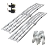 thumbnail of TRUTZHOLM 2 x Auffahrrampen 230 cm 1360 kg Traglast Alu klappbar grau Riffelstab Rampe Verladerampen