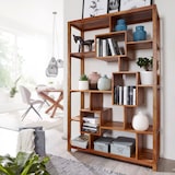 thumbnail of WOHNLING Bücherregal MUMBAI Massiv Sheesham 180cm Massivholz Regal Raumteiler Neu