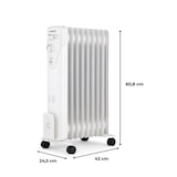 thumbnail of Radiateur Bain D'huile électrique - 2000 Watts - Oceanic - 3 Puissances - 9 éléments - Mobile - Blanc
