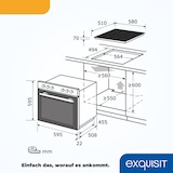 thumbnail of Exquisit Herd-Set EHE285-HBZ-020-Set schwarz | Energieeffizienzklasse A | 75 l Garraum | Glaskeramik Kochfeld | Herd-Set 60 cm