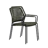 thumbnail of METRO PROFESSIONAL Gastro stapelbare stoel Alta, staal/polyrattan, olijfgroen