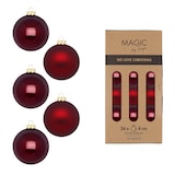 thumbnail of 36 Weihnachtskugeln Glas 4cm matt & glänzend Christbaumkugeln Weihnachtsbaumkugeln Weihnachten Christbaumschmuck Weihnachtsbaumschmuck Dunkel Weinrot